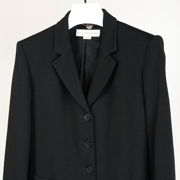 Stella McCartney PF/12 Black Viscose-Crepe Longline Blazer - Picture 4 of 10
